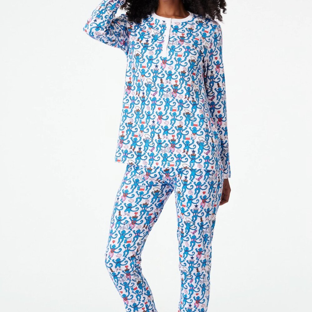 Roller Rabbit Dallas Monkey Long Sleeve Size Large